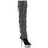 Pleaser - BEJEWELED3017HGRSF Cuissardes à plateforme - Noir Product image
